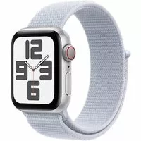 Apple Watch SE GPS + Cellular 40mm Alu Silber Sport Loop Armband Blaue Wolke
