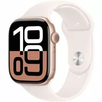 Apple Watch Series 10 GPS 46mm Aluminium Roségold Sportarmband light blush - S/M