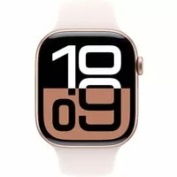Apple Watch Series 10 LTE 46mm Rose Gold Aluminiumgehäuse mit Light Blush Sportarmband - S/M