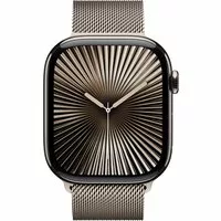 Apple Watch Series 10 LTE 46mm Natural Titangehäuse mit Natural Milanese Loop - M/L