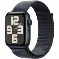 Apple Watch SE GPS 44mm Alu Mitternacht Sport Loop Armband tinte