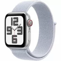 Apple Watch SE GPS + Cellular 40mm Alu Silber Sport Loop Armband Blaue Wolke