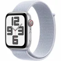 Apple Watch SE GPS + Cellular 44mm Alu Silber Sport Loop Armband Blaue Wolke