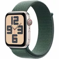 Apple Watch SE GPS + Cellular 44mm Alu Polarstern Sport Loop Armband Seegrün