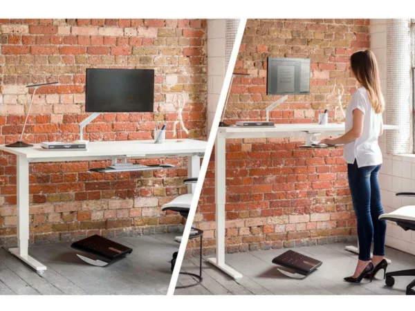 Humanscale FLOAT Steh-Sitz Arbeitsplatz / Tisch FTWR626016WHF, wei?