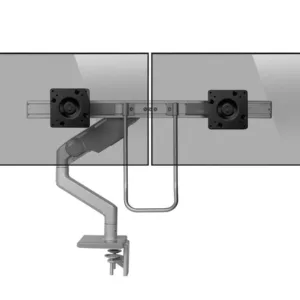 Humanscale M8.1 Dual Monitor Tischhalterung Klemme, schr?g, silber (M81CMSBHG)