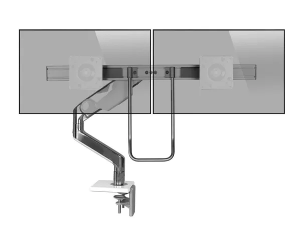 Humanscale M8.1 Dual Monitor Tischhalterung Klemme, schr?g, wei? (M81CMWBHW)
