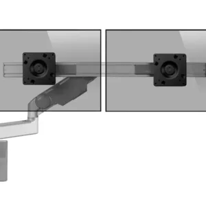Humanscale M8.1 Dual Monitor Wandhalterung gerade silber (M81HMSE2S)