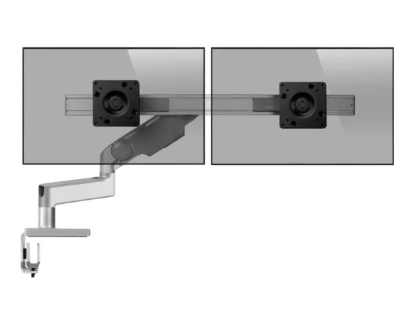 Humanscale M8.1 Dual Monitorhalter f?r USM Tisch gerade silber (M81USE2G)