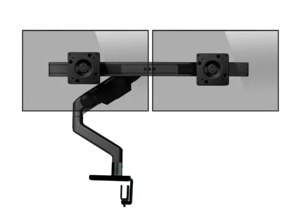 Humanscale M8.1 Dual Monitorhalter f?r USM Tisch schr?g schwarz (M81UBB2B)