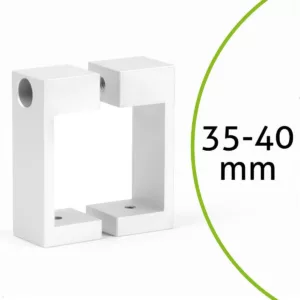 MonLines MBRE40W Befestigungsrechteck f?r Rohre 35-40mm wei?