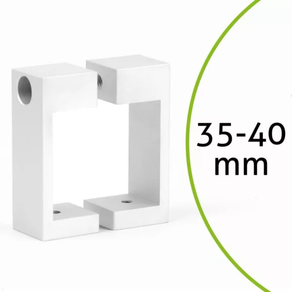 MonLines MBRE40W Befestigungsrechteck f?r Rohre 35-40mm wei?