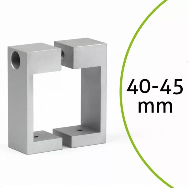 MonLines MBRE45S Befestigungsrechteck f?r Rohre 40-45mm silber