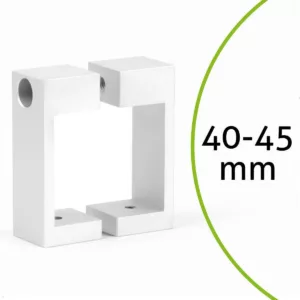 MonLines MBRE45W Befestigungsrechteck f?r Rohre 40-45mm wei?