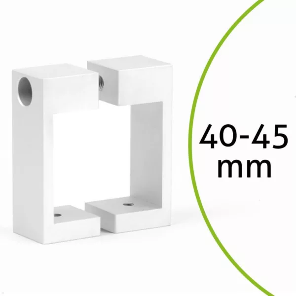 MonLines MBRE45W Befestigungsrechteck f?r Rohre 40-45mm wei?