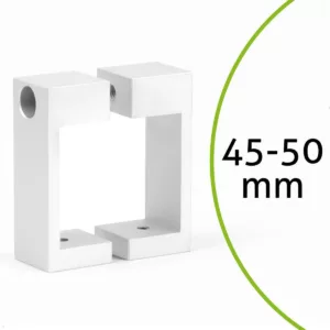 MonLines MBRE50W Befestigungsrechteck f?r Rohre 45-50mm wei?