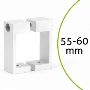MonLines MBRE60W Befestigungsrechteck f?r Rohre 55-60 mm wei?