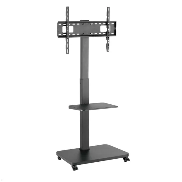 MonLines MBS011B TV St?nder auf Rollen mit Ablage bis 75 Zoll, schwarz