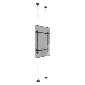 MonLines MDH011 TV Boden-Deckenhalterung mit Seilsystem 42 - 75 Zoll