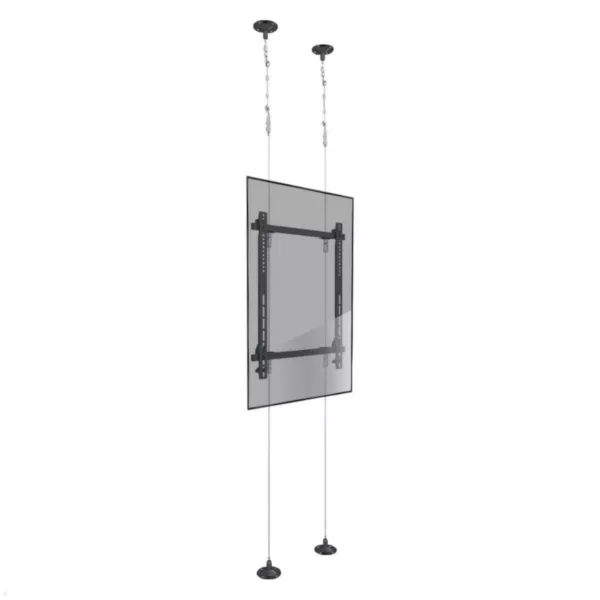 MonLines MDH011 TV Boden-Deckenhalterung mit Seilsystem 42 - 75 Zoll