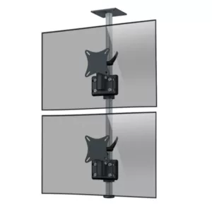 MonLines MDH201B Flat 2-fach vertikal Monitor Deckenhalter 25-32 Zoll, schwarz