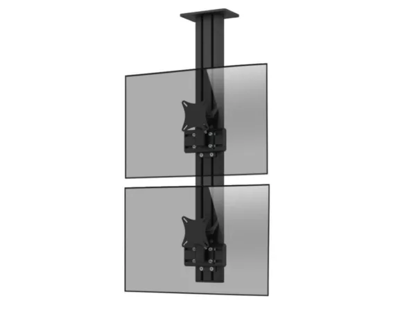 MonLines MDH203B Flat 2-fach vertikal Monitor Deckenhalter Alu 25-32 Zoll, schwa...