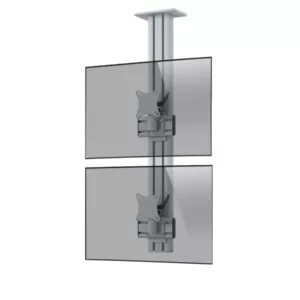 MonLines MDH203G Flat 2-fach vertikal Monitor Deckenhalter Alu 25-32 Zoll, grau