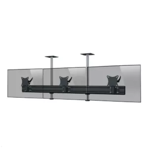 MonLines MDH204B Flat 3-fach Monitor Deckenhalter bis 32 Zoll, schwarz