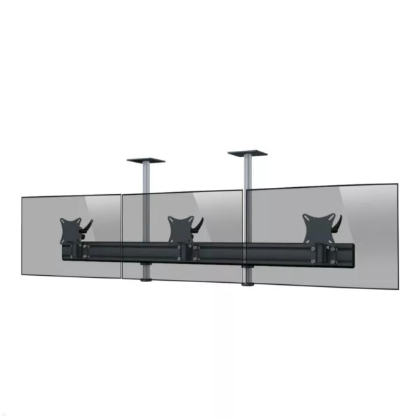 MonLines MDH204B Flat 3-fach Monitor Deckenhalter bis 32 Zoll, schwarz