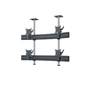 MonLines MDH224B Para 2+2 Monitor Deckenhalterung bis 32 Zoll, schwarz