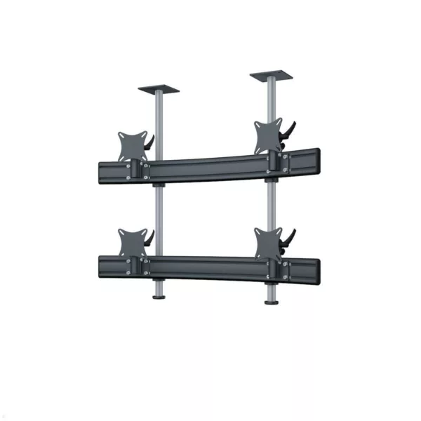 MonLines MDH224B Para 2+2 Monitor Deckenhalterung bis 32 Zoll, schwarz