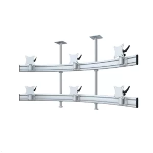 MonLines MDH225G Para 3+3 Monitor Deckenhalterung bis 32 Zoll, grau