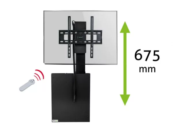 MonLines MLE675B TV Lift  Wandhalterung elektrisch mit Einhausung, 675mm, schwar...