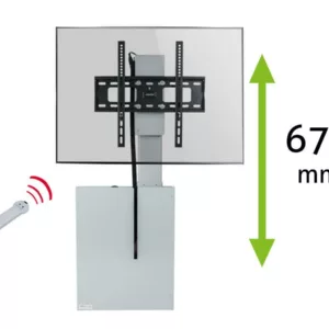 MonLines MLE675S TV Lift  Wandhalterung elektrisch mit Einhausung, 675mm, silber
