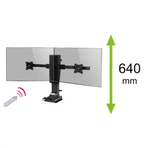 MonLines MLS030B Monitor Lift f?r 2 Monitore nebeneinander bis 32 Zoll