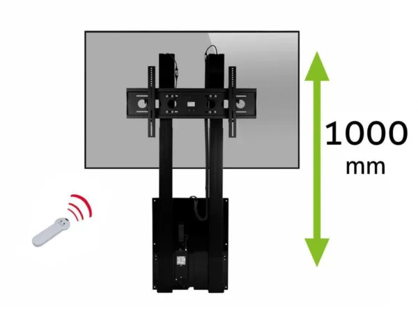 MonLines MLW1000B2 TV Lift Wandhalter elektrisch, 1000mm, bis 90 Zoll, schwarz
