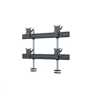 MonLines MTH203B Flat 2+2 Monitor Tischhalterung Einbau bis 32 Zoll, schwarz