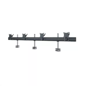 MonLines MTH214B Flat 4er Monitor Tischhalterung Einbau bis 32 Zoll, schwarz