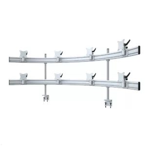 MonLines MTH220G Para 4+4 Monitorhalterung Tischklemme bis 24 Zoll, grau