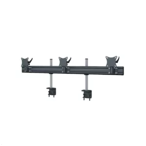 MonLines MTH242B Flat 3-fach Monitorhalterung Tischklemme bis 32 Zoll, schwarz