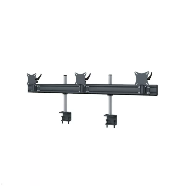 MonLines MTH242B Flat 3-fach Monitorhalterung Tischklemme bis 32 Zoll, schwarz