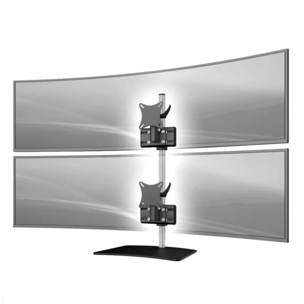MonLines MTH250B Monitorhalter Standfu? f?r 2 Curved Monitore ?bereinander bis 5...