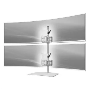 MonLines MTH250G Monitorhalter Standfu? f?r 2 Curved Monitore ?bereinander bis 5...