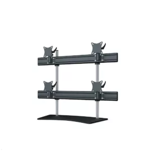 MonLines MTH283B Flat 2+2 Monitorhalterung mit Tischstandfu? bis 32 Zoll, schwar...