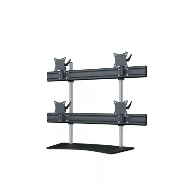 MonLines MTH283B Flat 2+2 Monitorhalterung mit Tischstandfu? bis 32 Zoll, schwar...