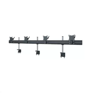 MonLines MTH284B Flat 4-fach Monitorhalterung mit Tischklemme bis 32 Zoll, schwa...