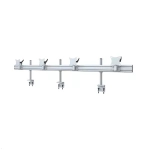 MonLines MTH284G Flat 4-fach Monitorhalterung mit Tischklemme bis 32 Zoll, grau