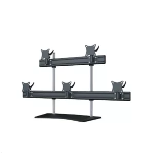 MonLines MTH285B Flat 3+2 Monitorhalterung mit Tischstandfu? bis 24 Zoll, schwar...