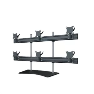 MonLines MTH286B Flat 3+3 Monitorhalterung mit Tischstandfu? bis 32 Zoll, schwar...