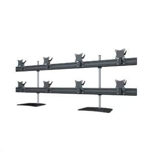 MonLines MTH288B Flat 4+4 Monitorhalterung mit Tischstandfu? bis 32 Zoll, schwar...